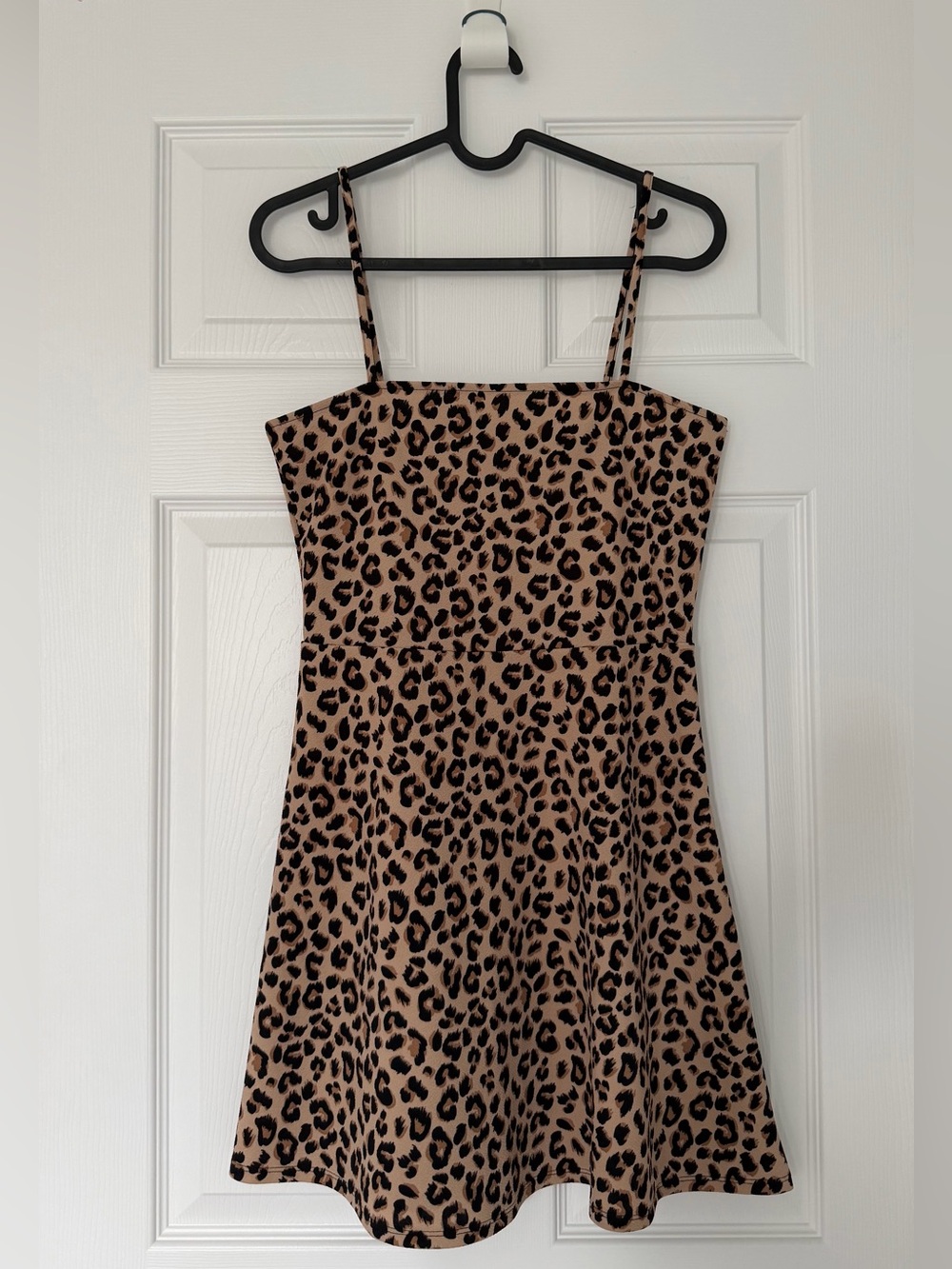H&M Leopard Print Spaghetti Strap Dress
